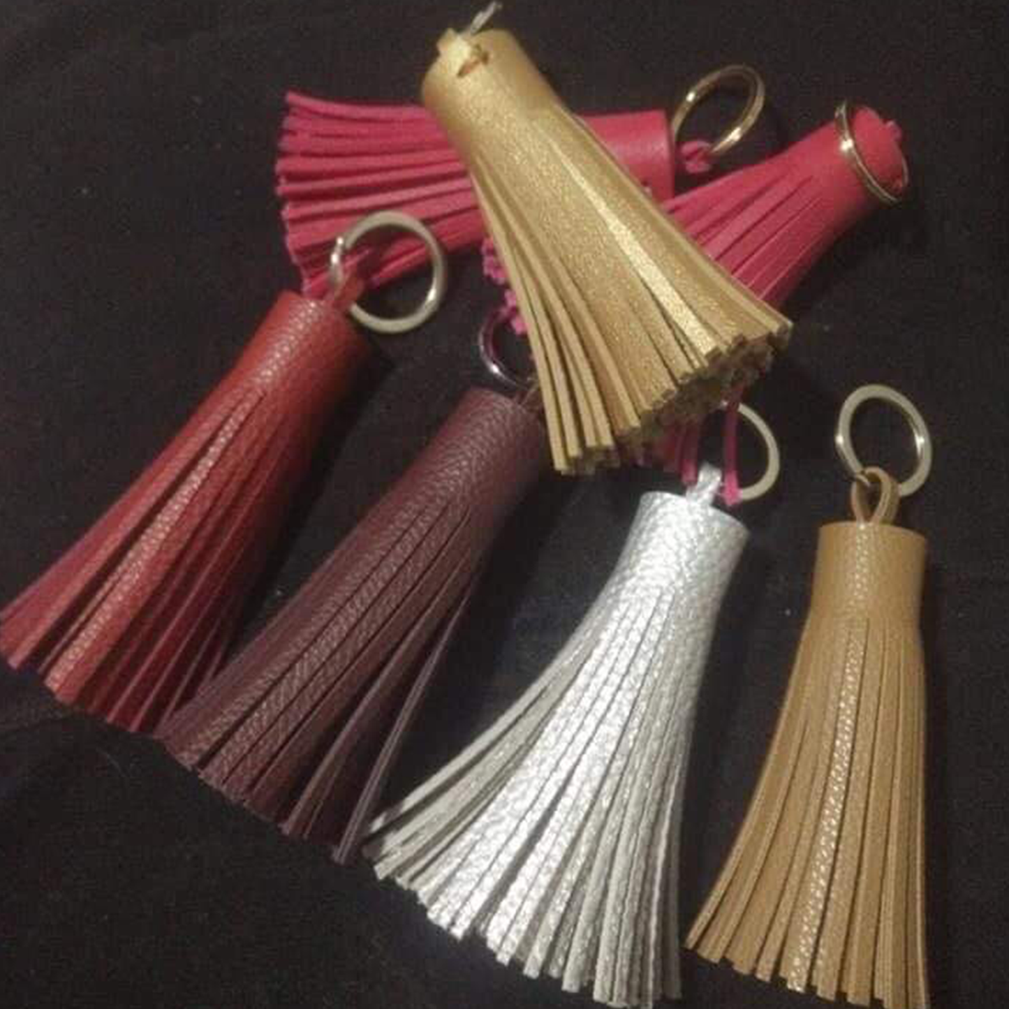 Leatherette Tassel Keychain