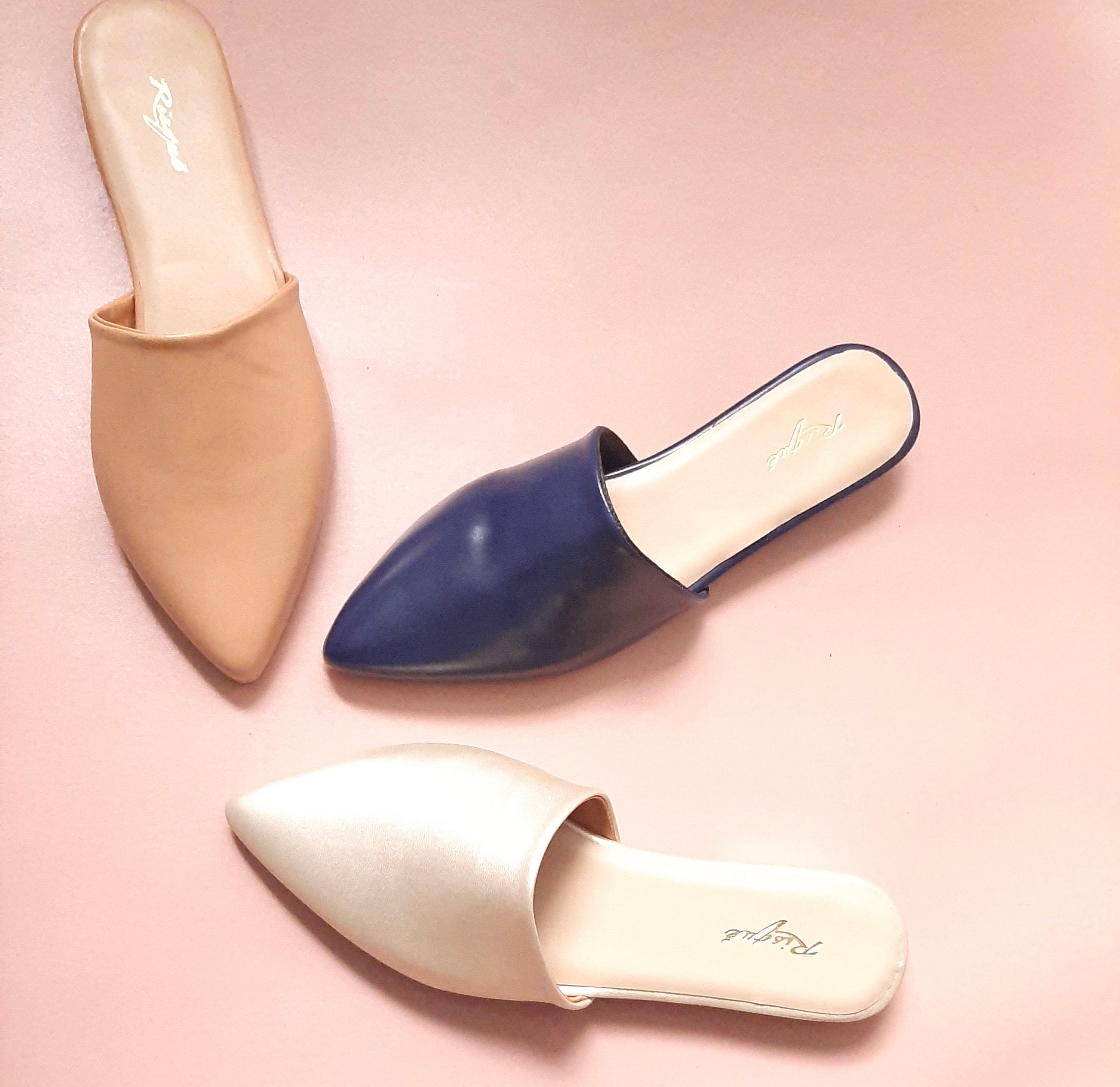 Pointed sales leather mules